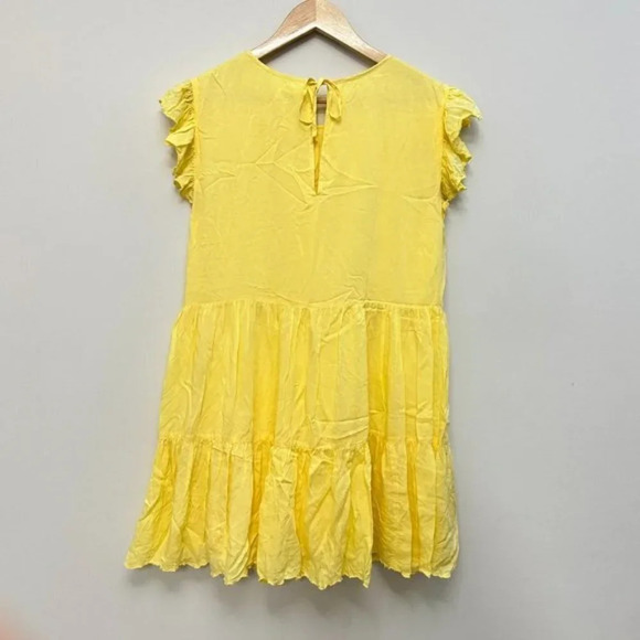Wilfred Sidonie Tiered Babydoll Dress Flowy Dainty Feminine Summer Yellow Small - Picture 9 of 14